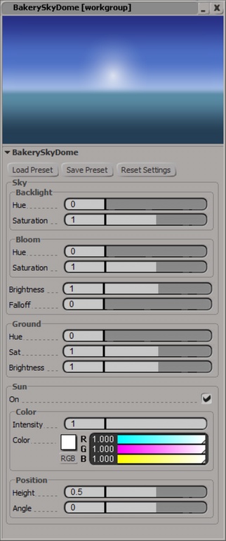 Softimage Bakery light settings Softimage Bakery light settings