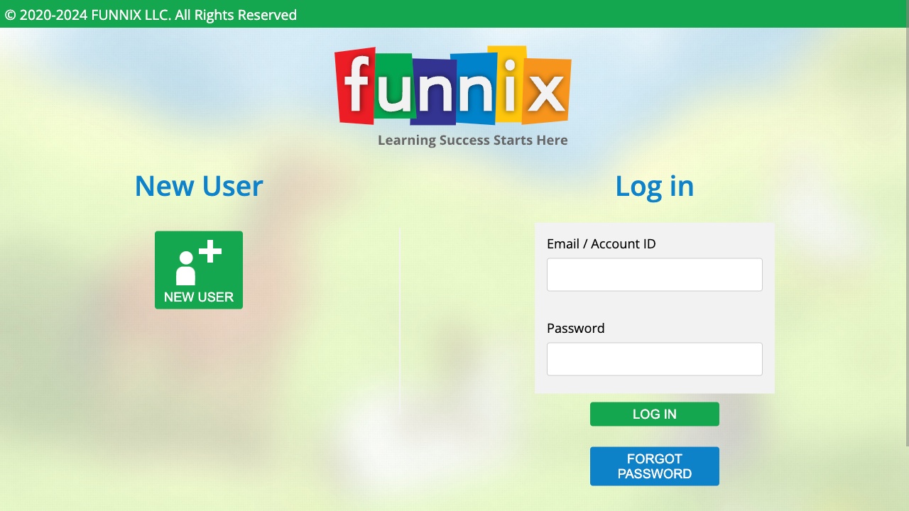 Funnix: Login Screen Funnix: Login Screen